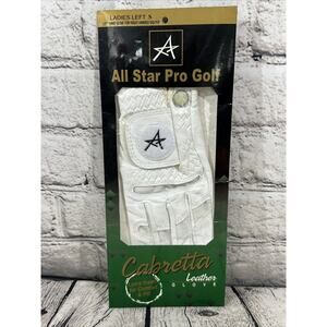 All Star Cabrera Golf Glove Ladies Left Hand Small White